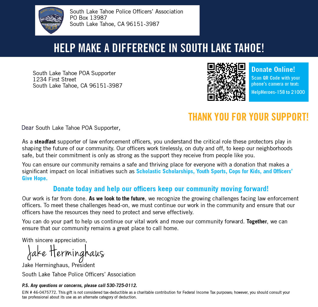 Donation Letter